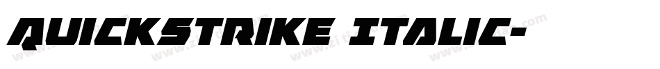 QuickStrike Italic字体转换